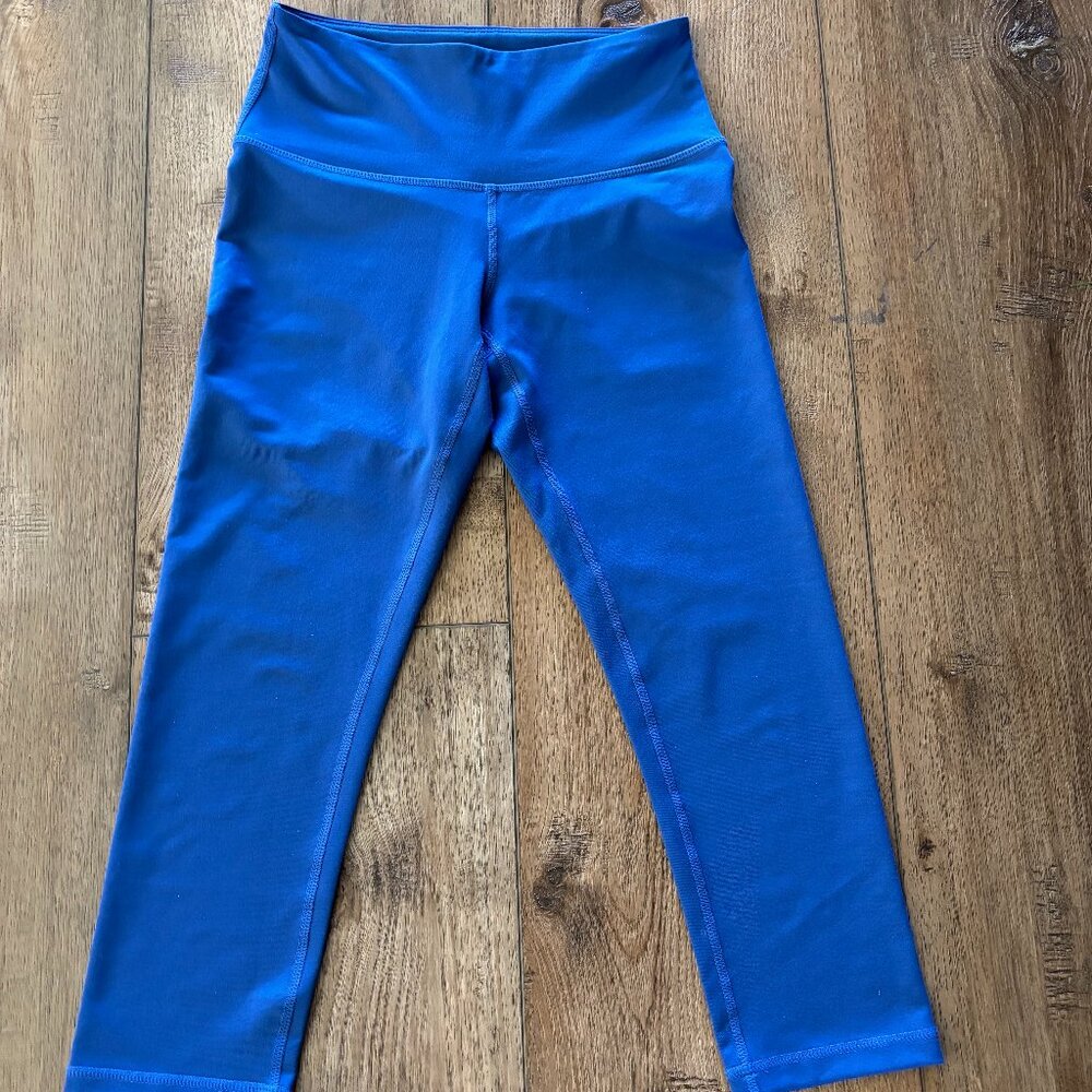 ZELLA High Waisted Blue Cropped Leggings, Size XS